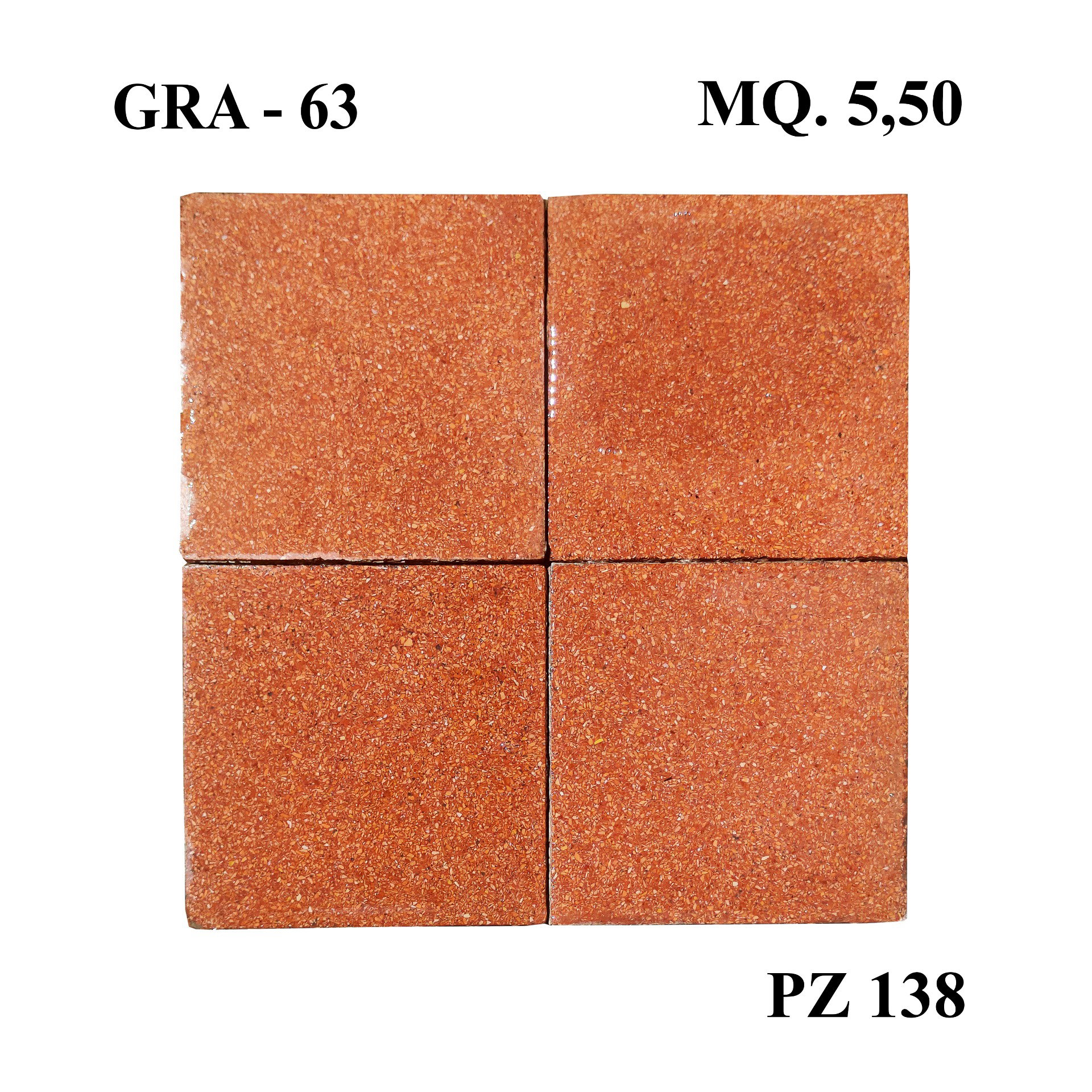 Antique grit paving. 20x20 cm. Early 1900s.